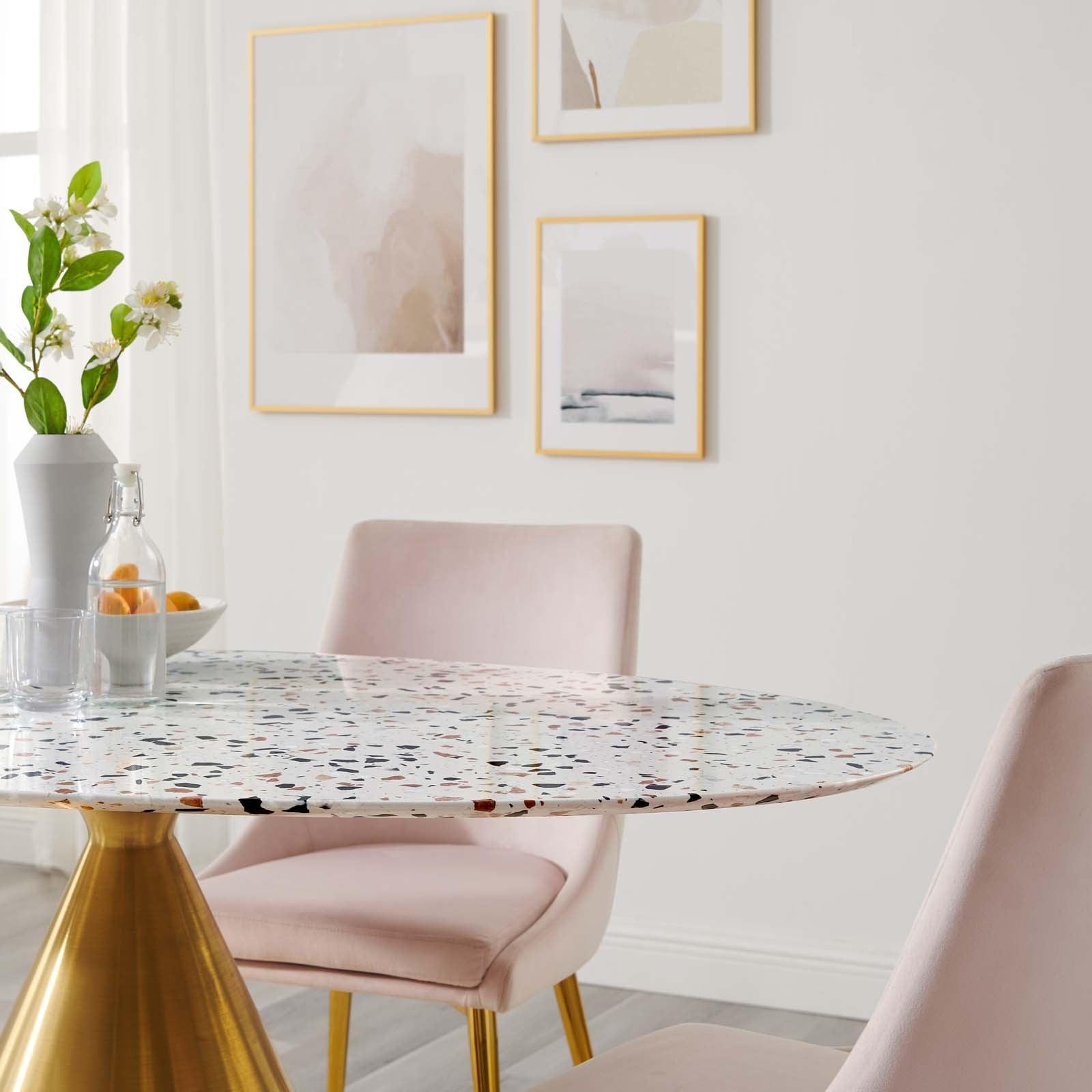 Modway Tupelo 60" Oval Terrazzo Dining Table FredCo