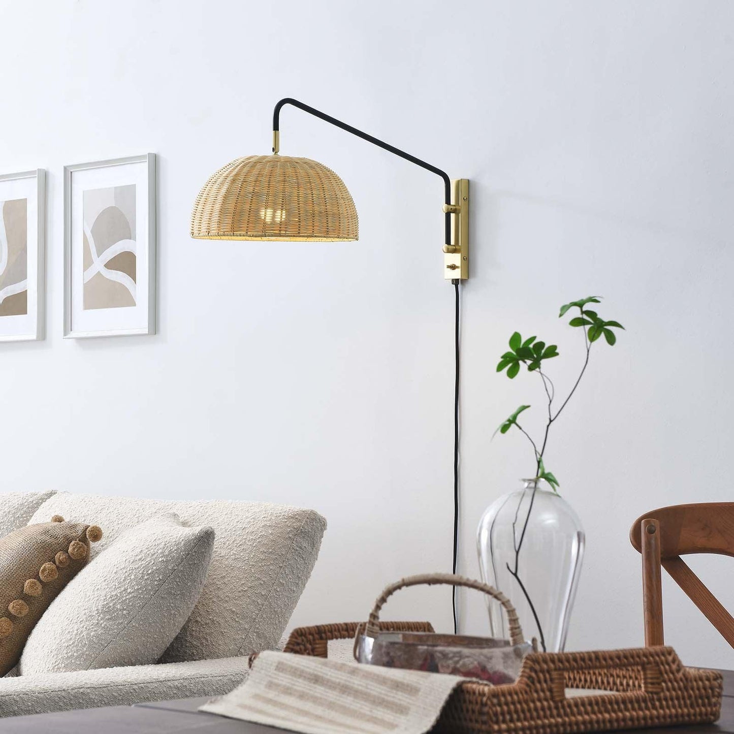 Modway Ulani Rattan Wall Sconce, EEI-6256 FredCo