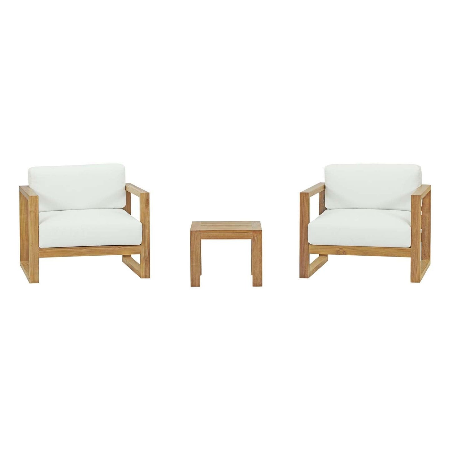 Modway Upland 3 Piece Outdoor Patio Teak Set, EEI-3119 FredCo