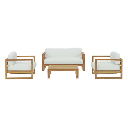 Modway Upland 4 Piece Outdoor Patio Teak Set FredCo