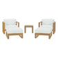 Modway Upland 5 Piece Outdoor Patio Teak Set FredCo