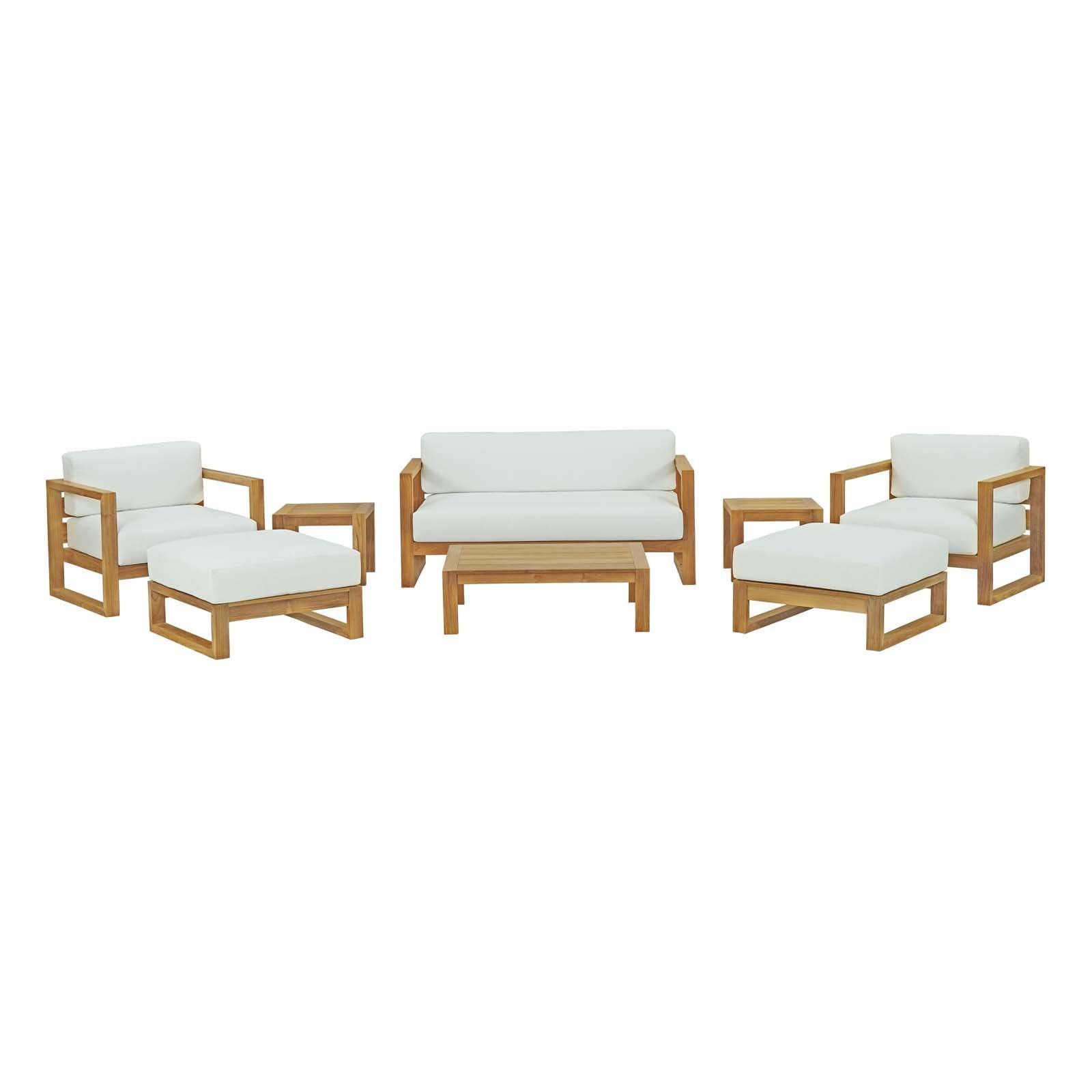 Modway Upland 8 Piece Outdoor Patio Teak Set FredCo