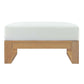 Modway Upland Outdoor Patio Teak Ottoman FredCo