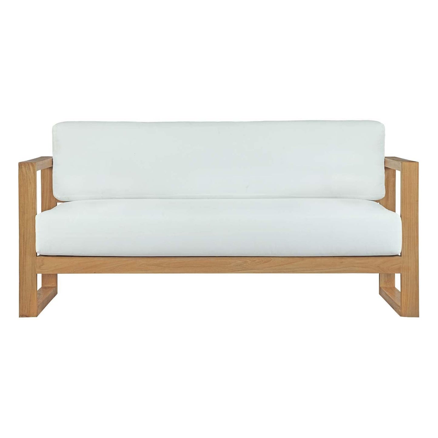 Modway Upland Outdoor Patio Teak Sofa FredCo