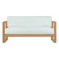 Modway Upland Outdoor Patio Teak Sofa FredCo