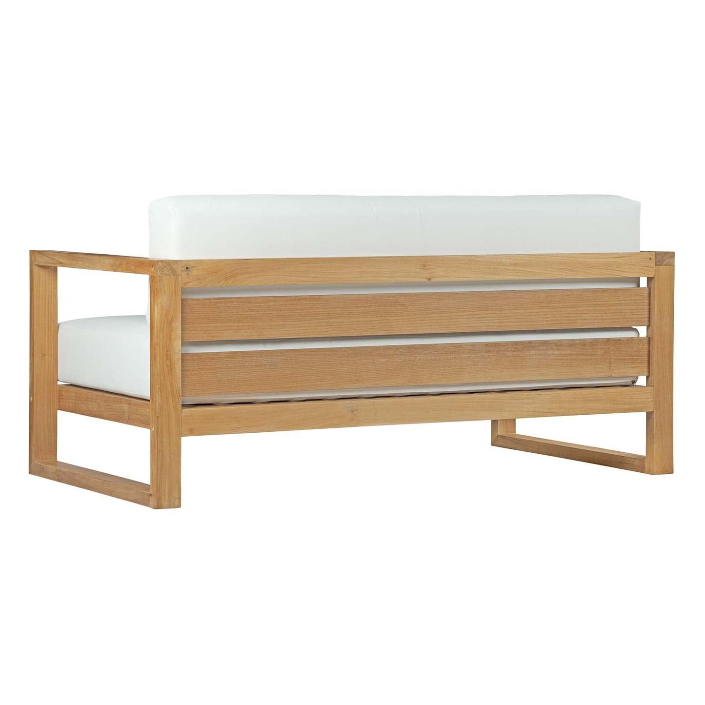 Modway Upland Outdoor Patio Teak Sofa FredCo