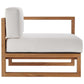 Modway Upland Outdoor Patio Teak Wood 2-Piece Sectional Sofa Loveseat FredCo