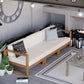 Modway Upland Outdoor Patio Teak Wood 3-Piece Sectional Sofa Set, EEI-4254 FredCo