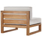 Modway Upland Outdoor Patio Teak Wood 3-Piece Sectional Sofa Set, EEI-4255 FredCo