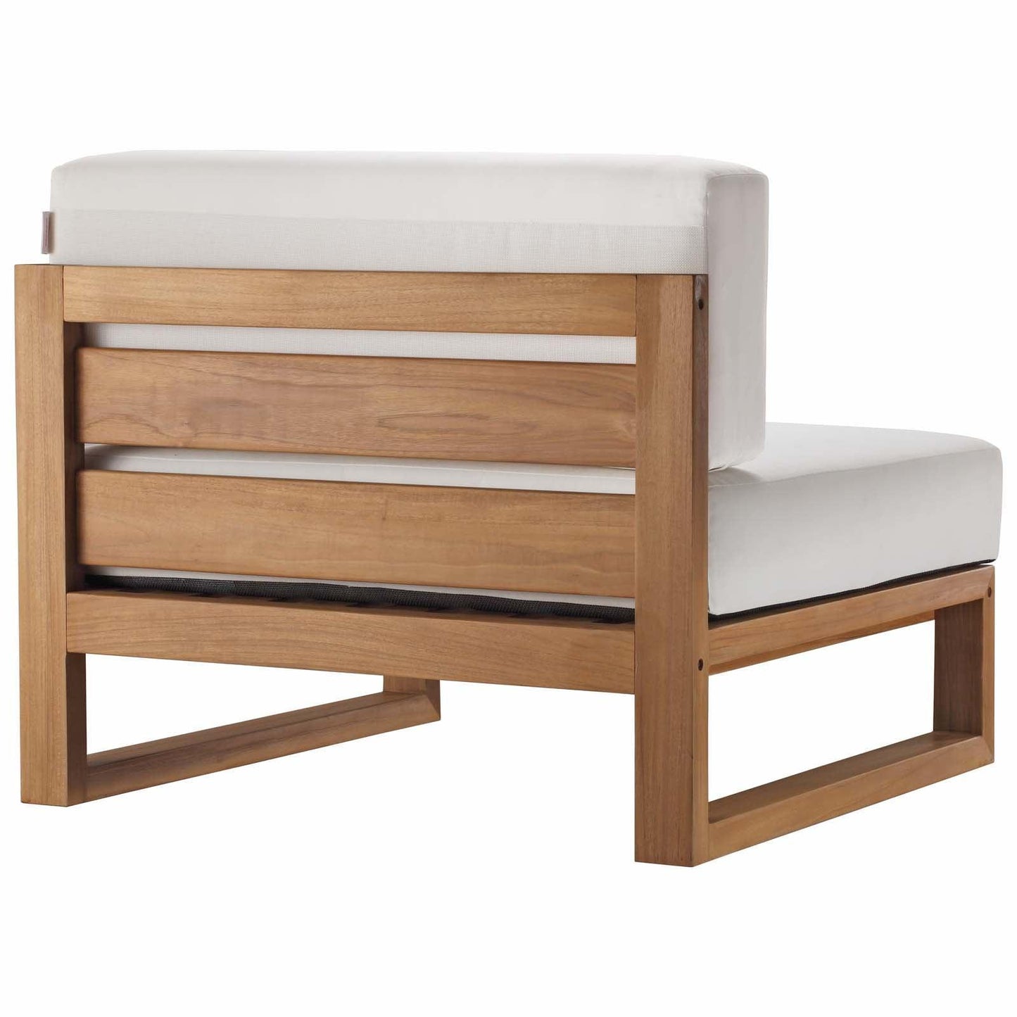 Modway Upland Outdoor Patio Teak Wood Armless Chair FredCo
