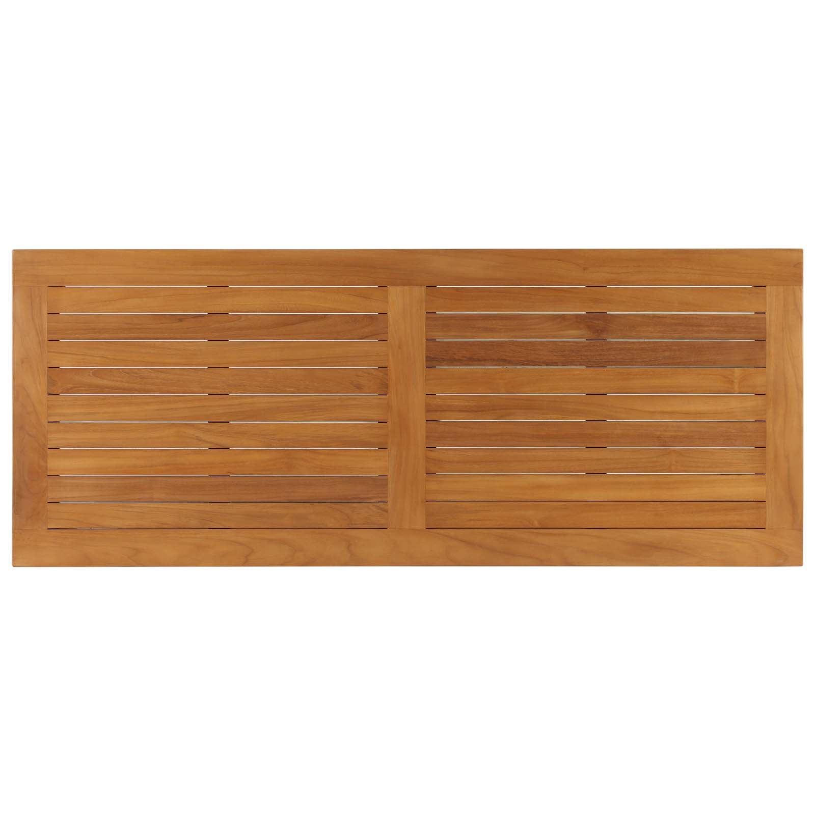 Modway Upland Outdoor Patio Teak Wood Coffee Table FredCo