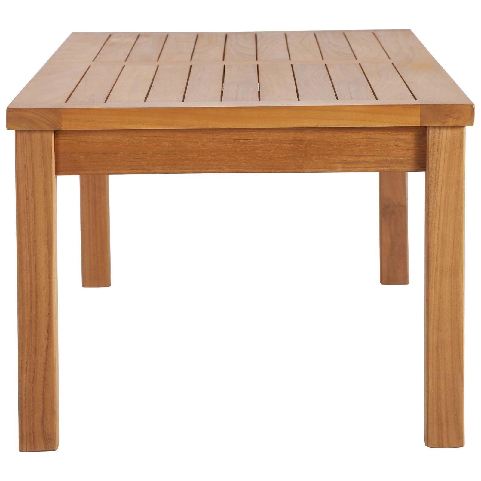 Modway Upland Outdoor Patio Teak Wood Coffee Table FredCo
