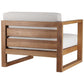 Modway Upland Outdoor Patio Teak Wood Left-Arm Chair FredCo