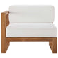 Modway Upland Outdoor Patio Teak Wood Left-Arm Chair FredCo