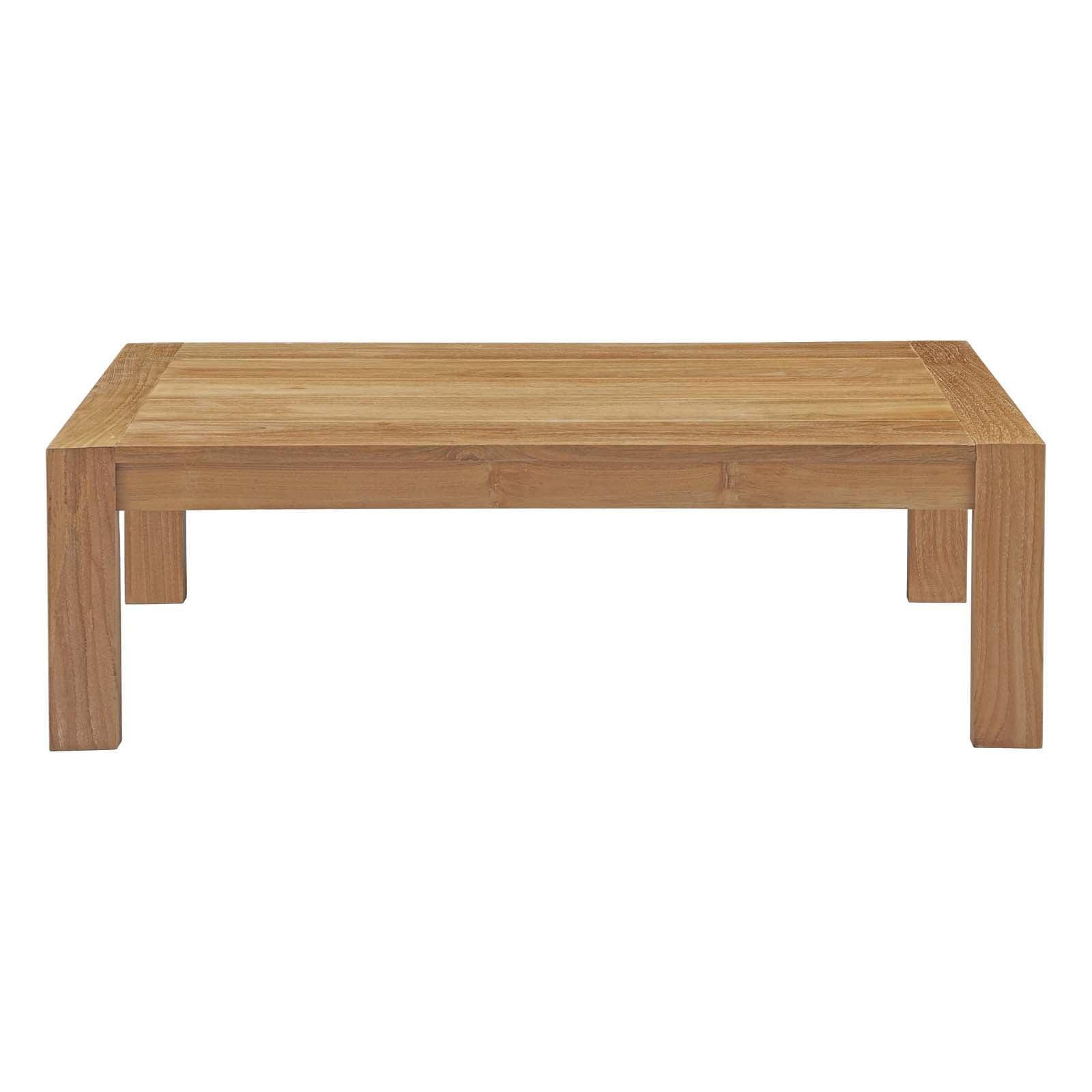 Modway Upland Outdoor Patio Wood Coffee Table FredCo