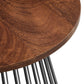 Modway Valeo Round Wood and Metal Side Table FredCo