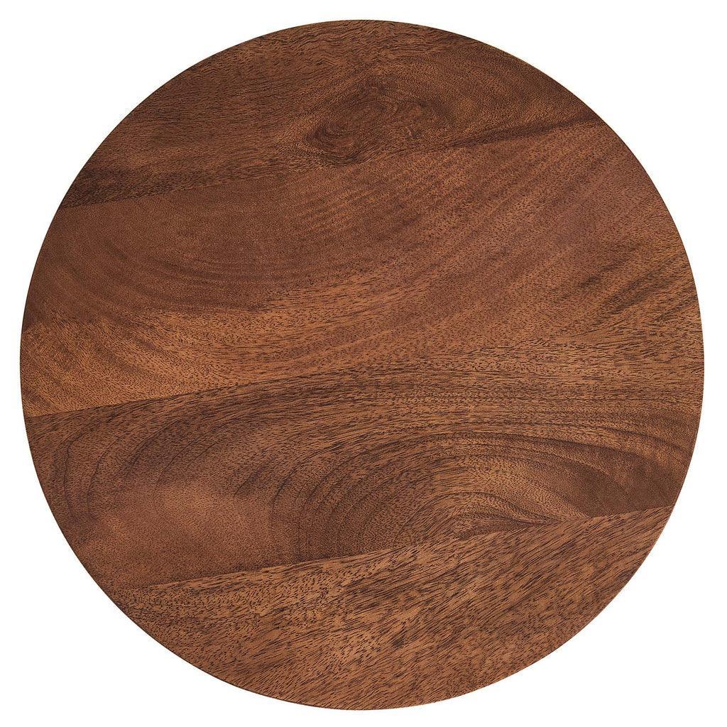 Modway Valeo Round Wood and Metal Side Table FredCo