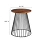 Modway Valeo Round Wood and Metal Side Table FredCo