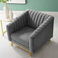 Modway Valiant Vertical Channel Tufted Performance Velvet Armchair FredCo
