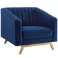 Modway Valiant Vertical Channel Tufted Performance Velvet Armchair FredCo