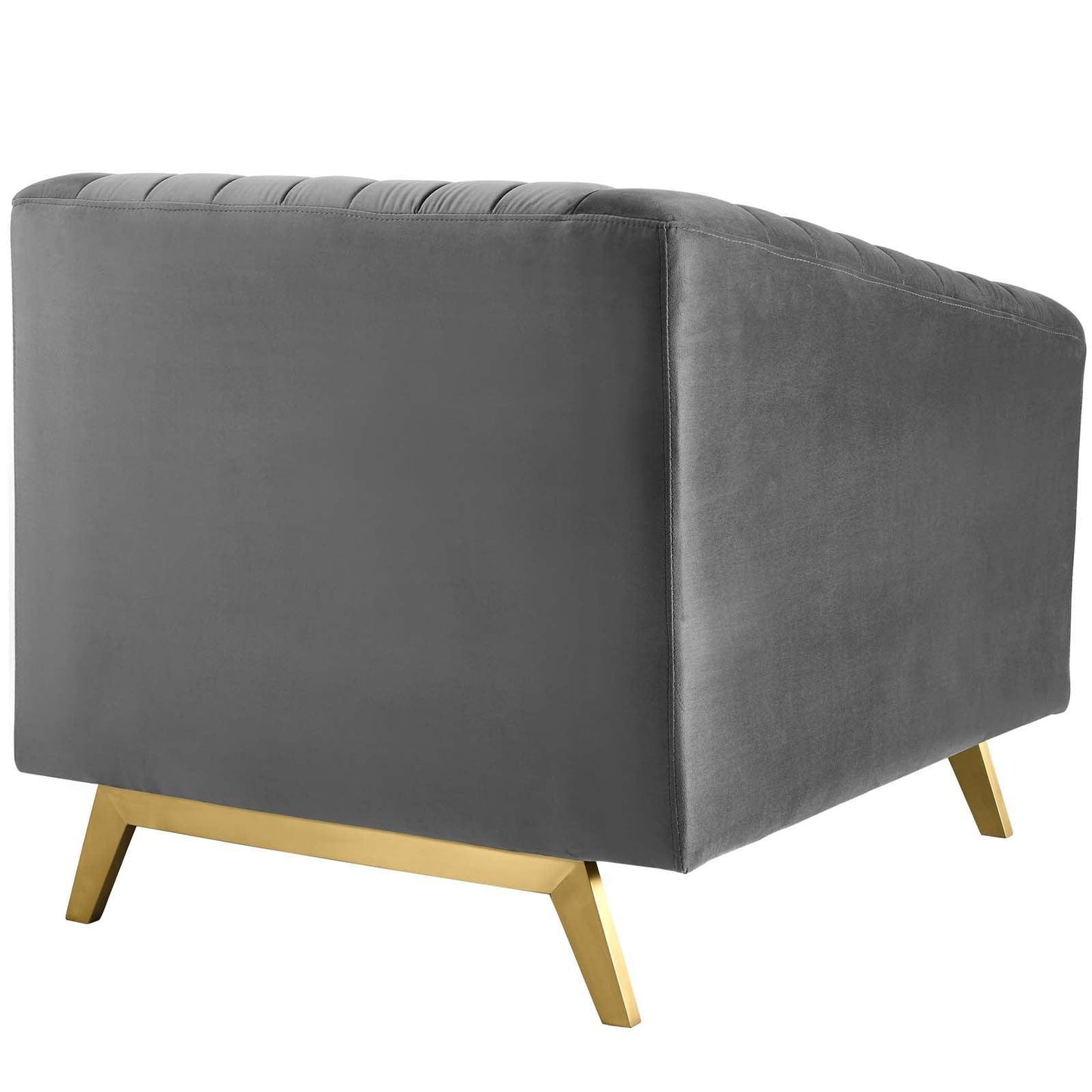 Modway Valiant Vertical Channel Tufted Performance Velvet Armchair FredCo
