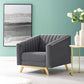 Modway Valiant Vertical Channel Tufted Performance Velvet Armchair FredCo
