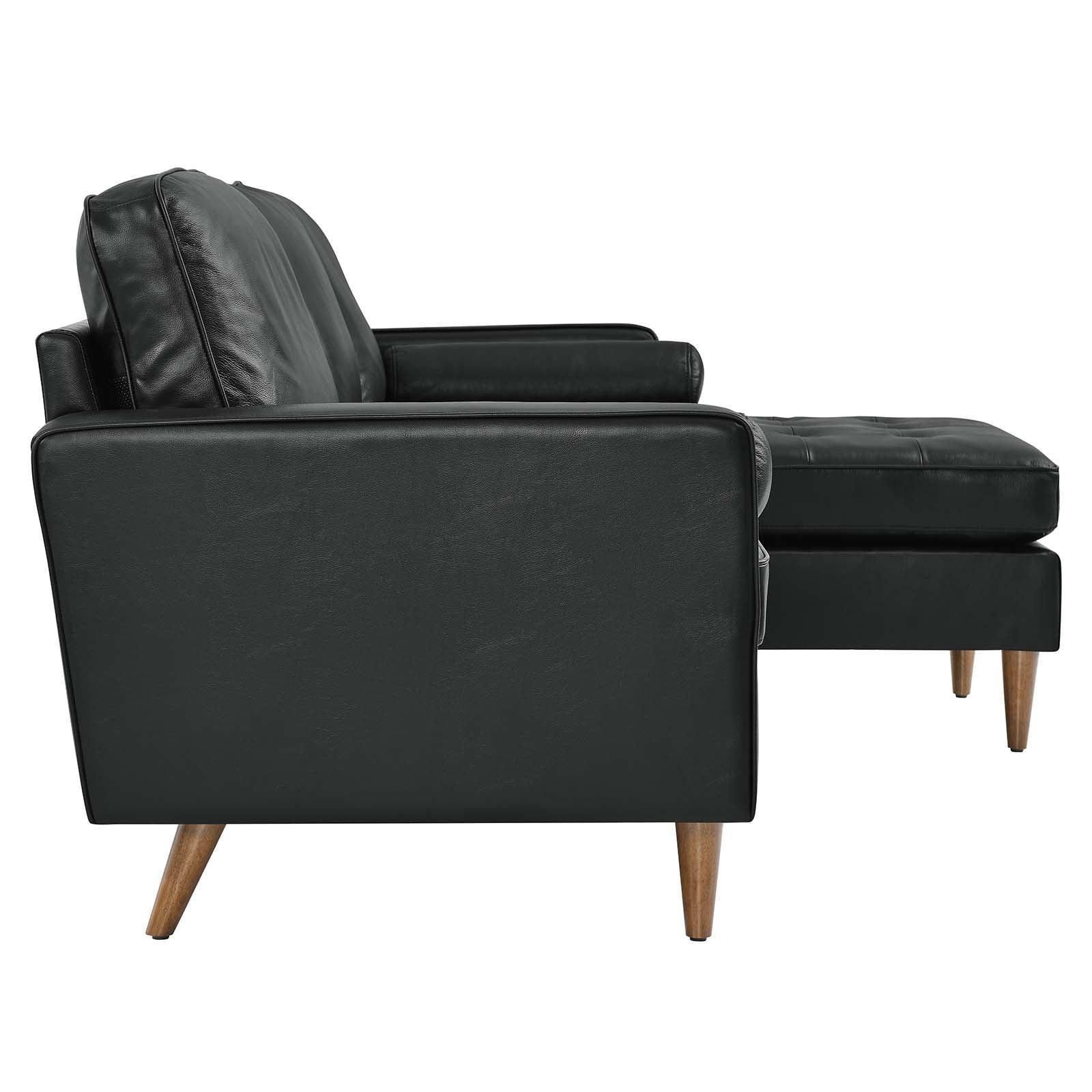 Modway Valour 78" Leather Apartment Sectional Sofa FredCo