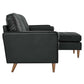 Modway Valour 78" Leather Apartment Sectional Sofa FredCo