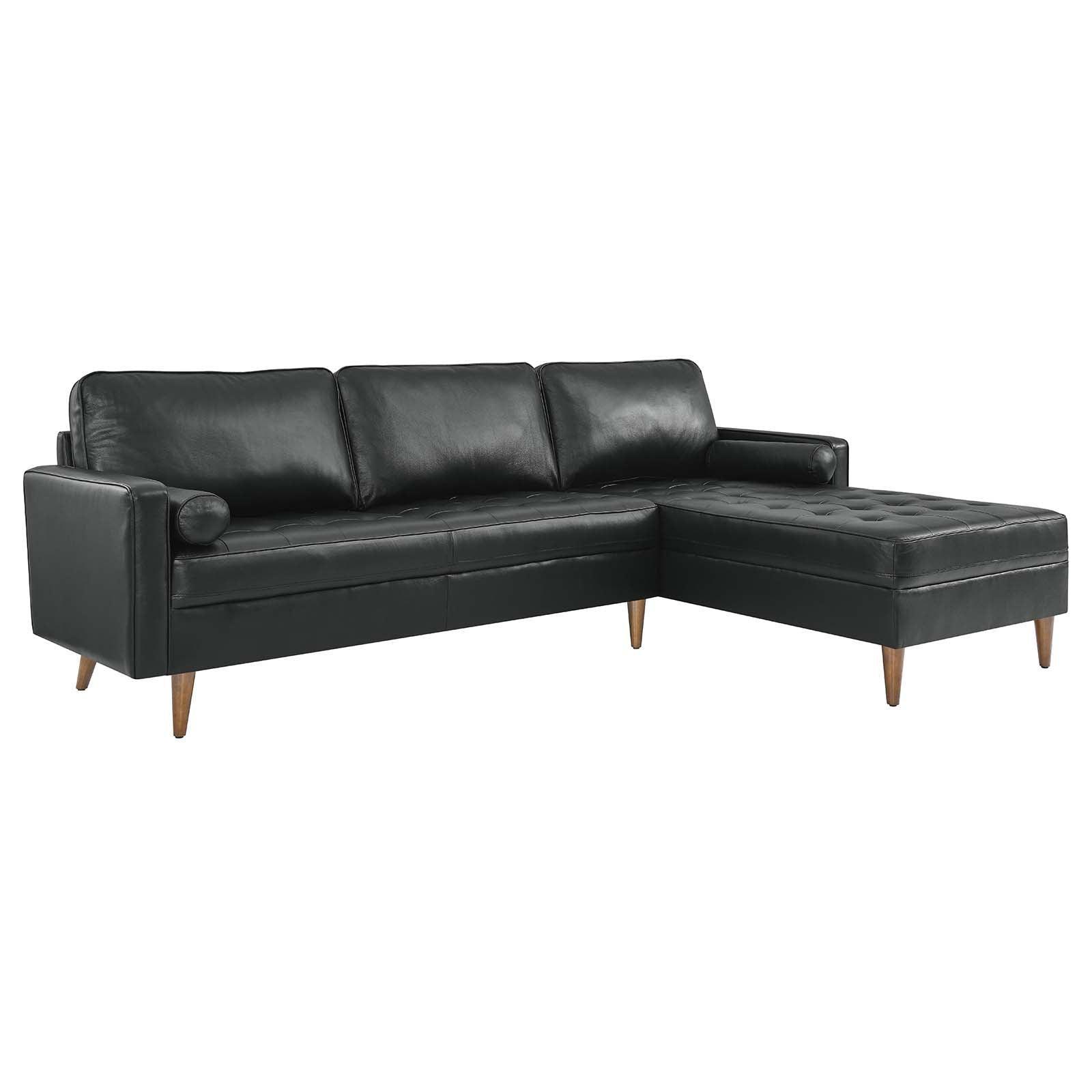 Modway Valour 98" Leather Sectional Sofa FredCo