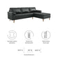 Modway Valour 98" Leather Sectional Sofa FredCo
