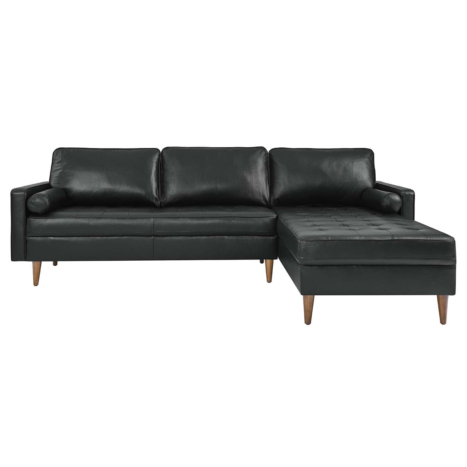 Modway Valour 98" Leather Sectional Sofa FredCo