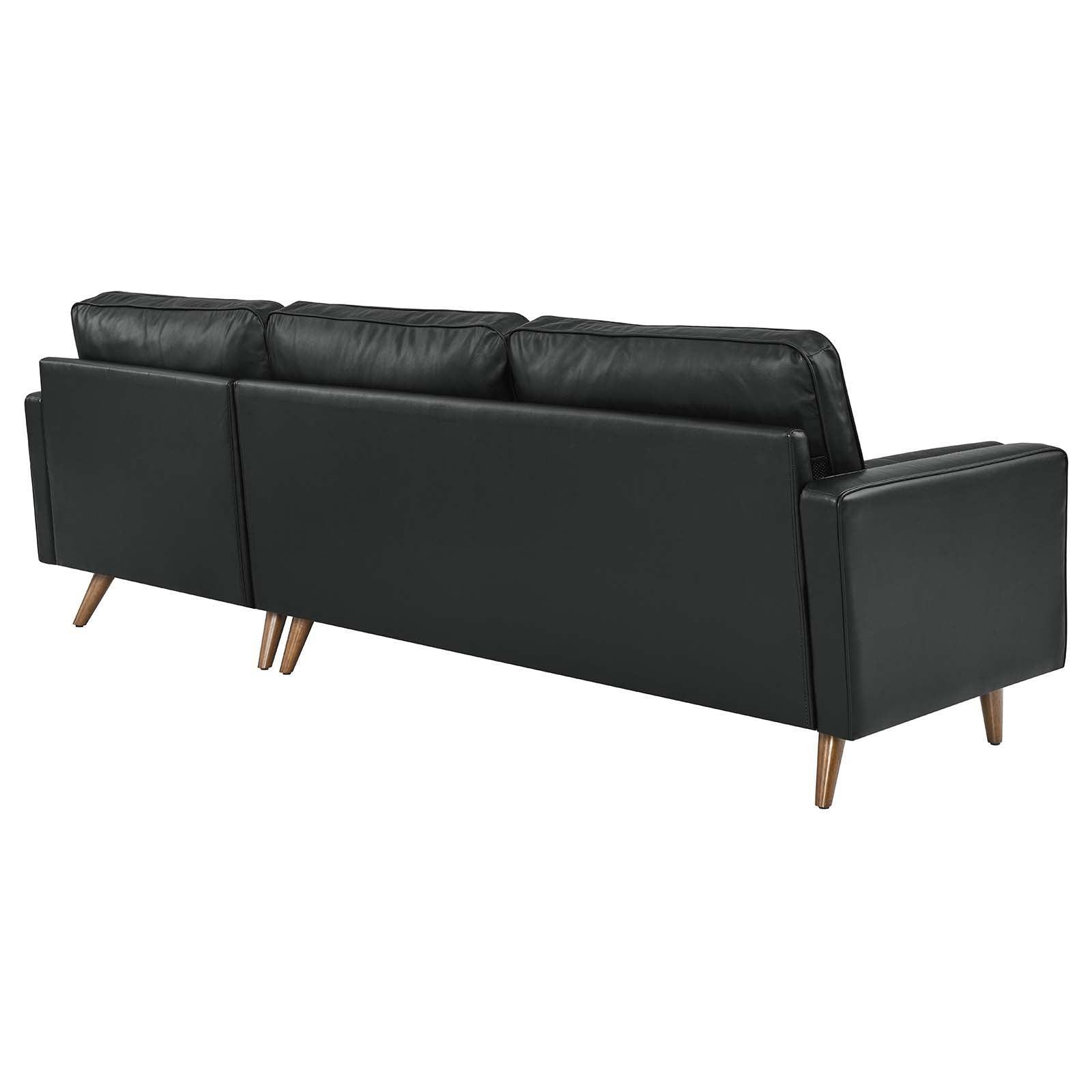 Modway Valour 98" Leather Sectional Sofa FredCo