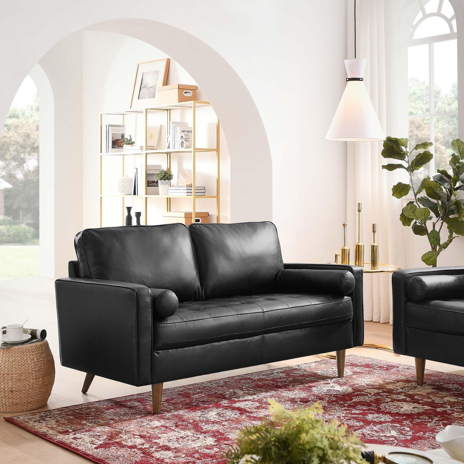Modway Valour Leather Loveseat FredCo