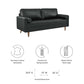 Modway Valour Leather Sofa FredCo