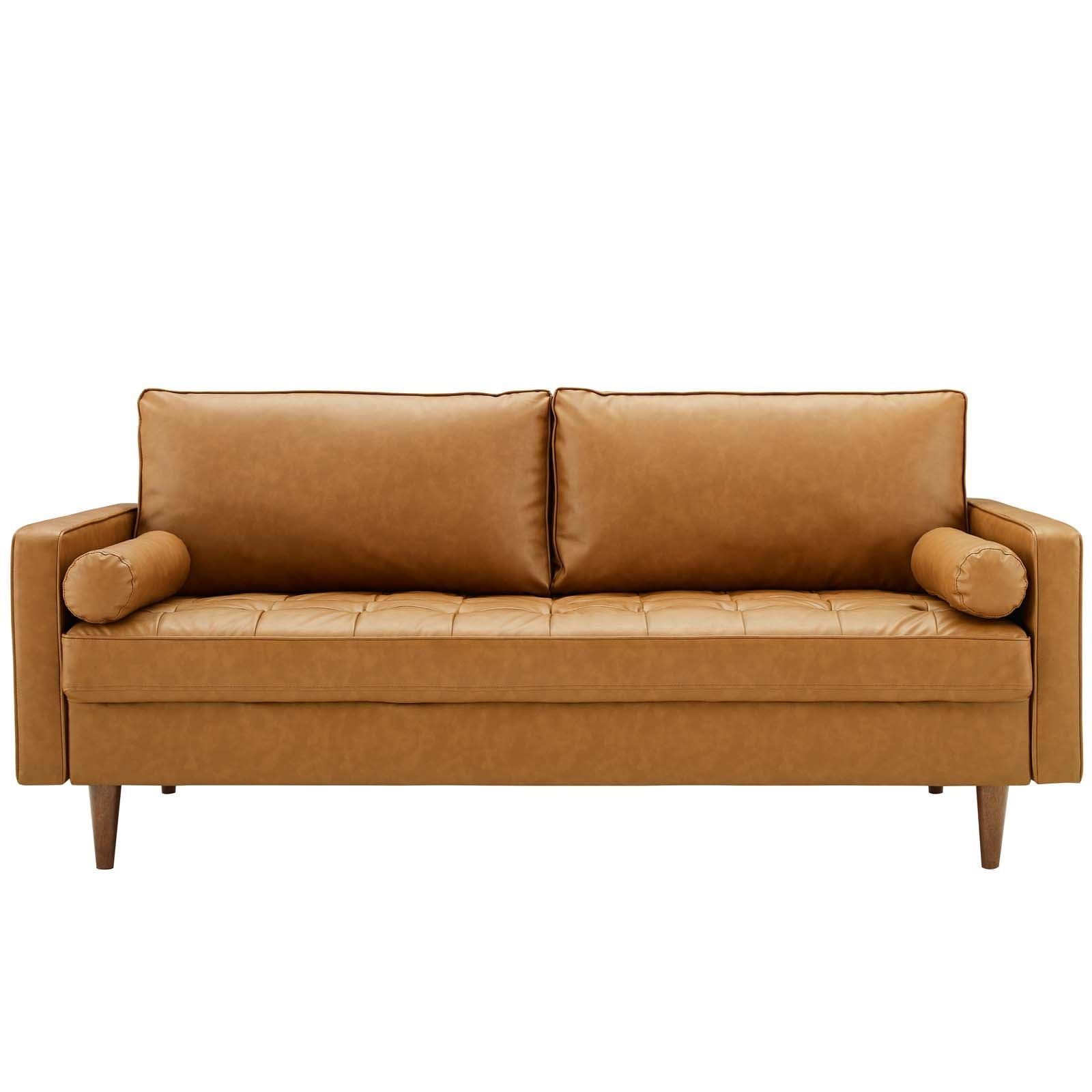 Modway Valour Upholstered Faux Leather Sofa FredCo
