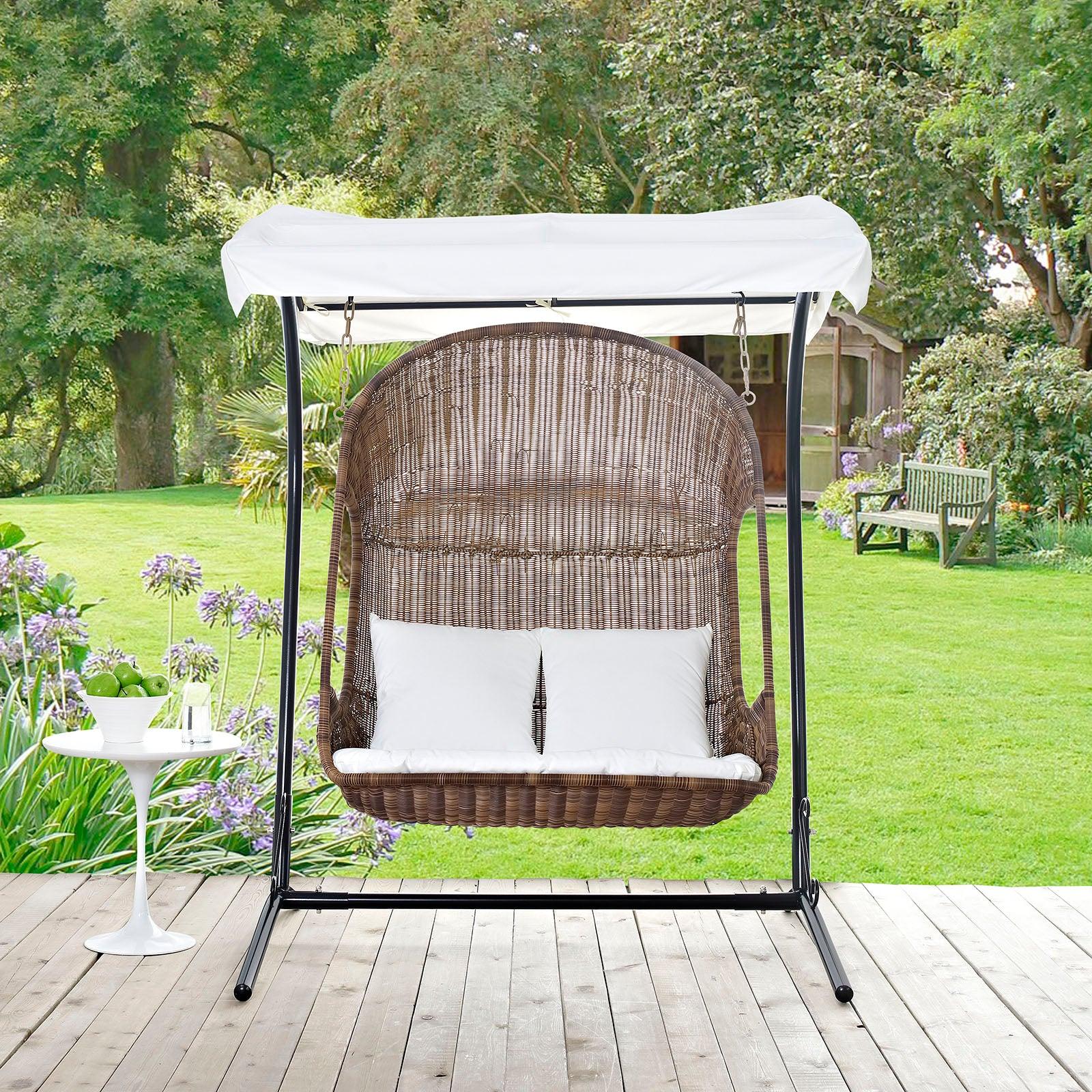 Modway Vantage Outdoor Patio Swing Chair With Stand FredCo