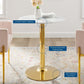 Modway Verne 28" Artificial Marble Dining Table FredCo