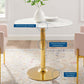 Modway Verne 35" Artificial Marble Dining Table FredCo