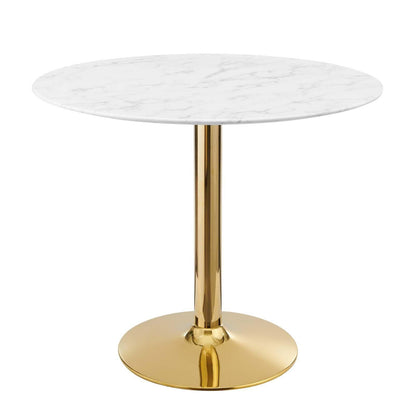 Modway Verne 35" Artificial Marble Dining Table FredCo