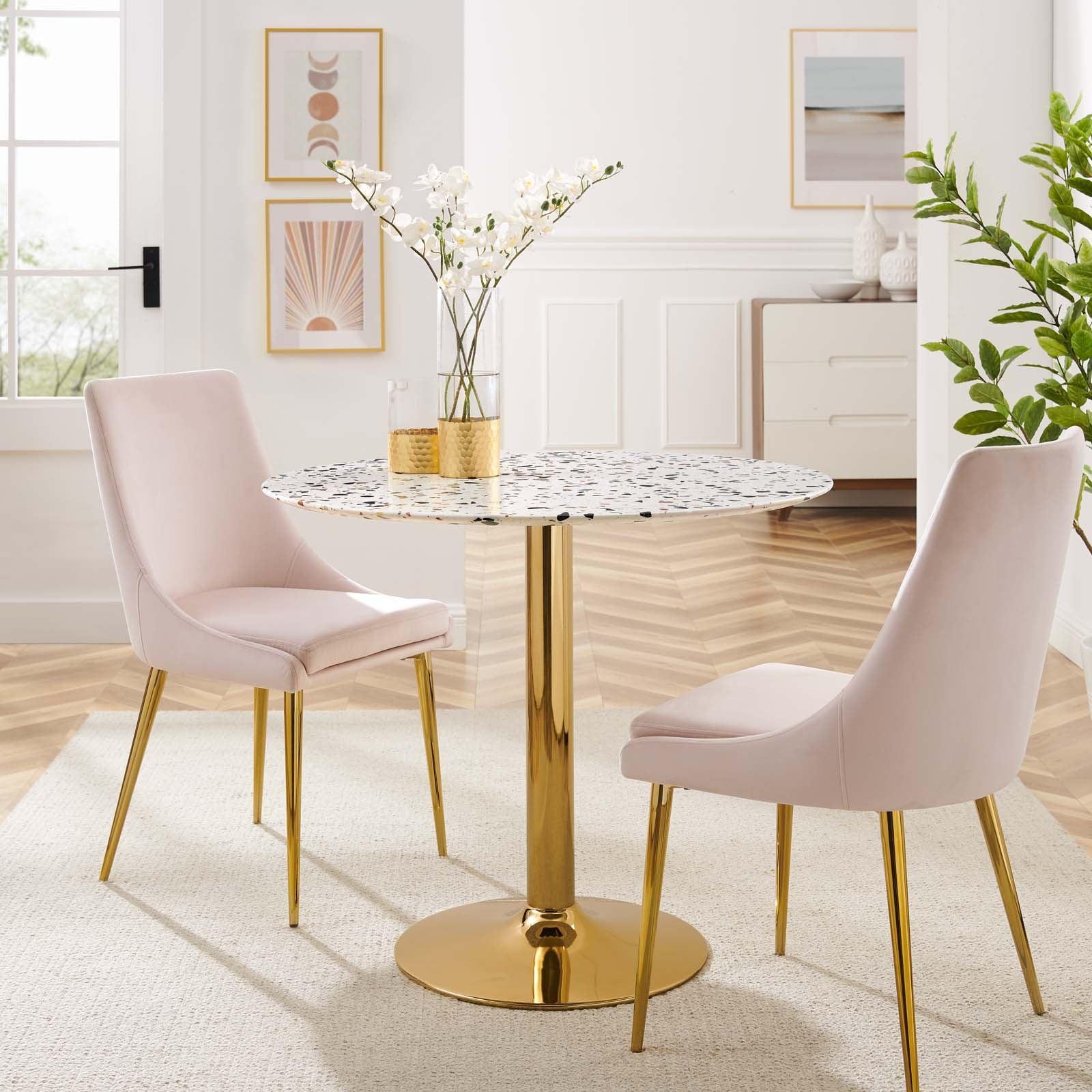Modway Verne 36" Round Terrazzo Dining Table FredCo