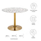Modway Verne 40" Round Terrazzo Dining Table FredCo