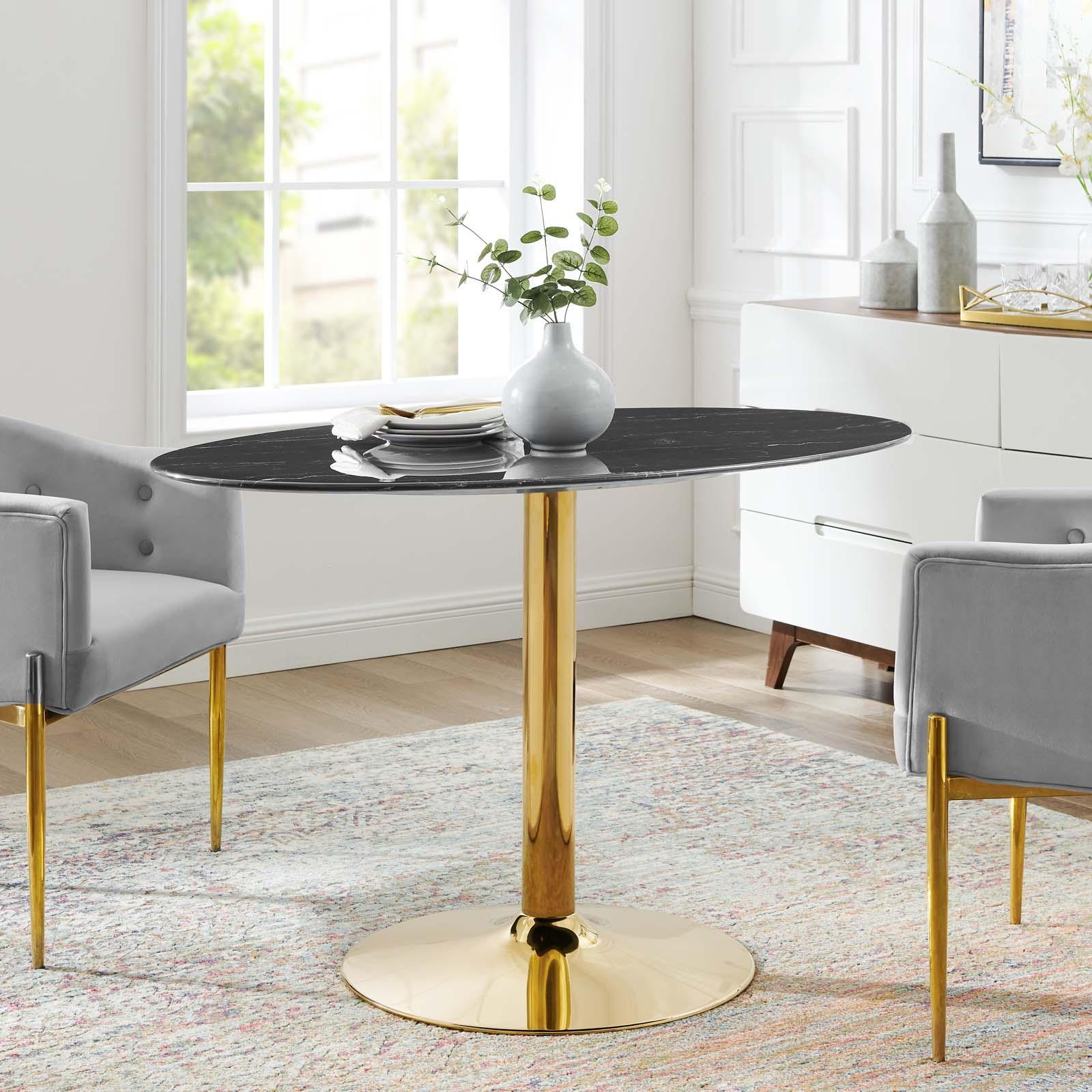 Modway Verne 48" Artificial Marble Dining Table FredCo