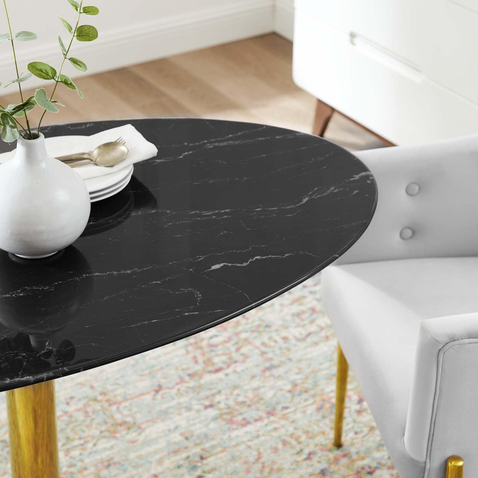 Modway Verne 48" Artificial Marble Dining Table FredCo