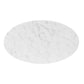Modway Verne 48" Oval Artificial Marble Dining Table FredCo