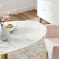 Modway Verne 48" Oval Artificial Marble Dining Table FredCo