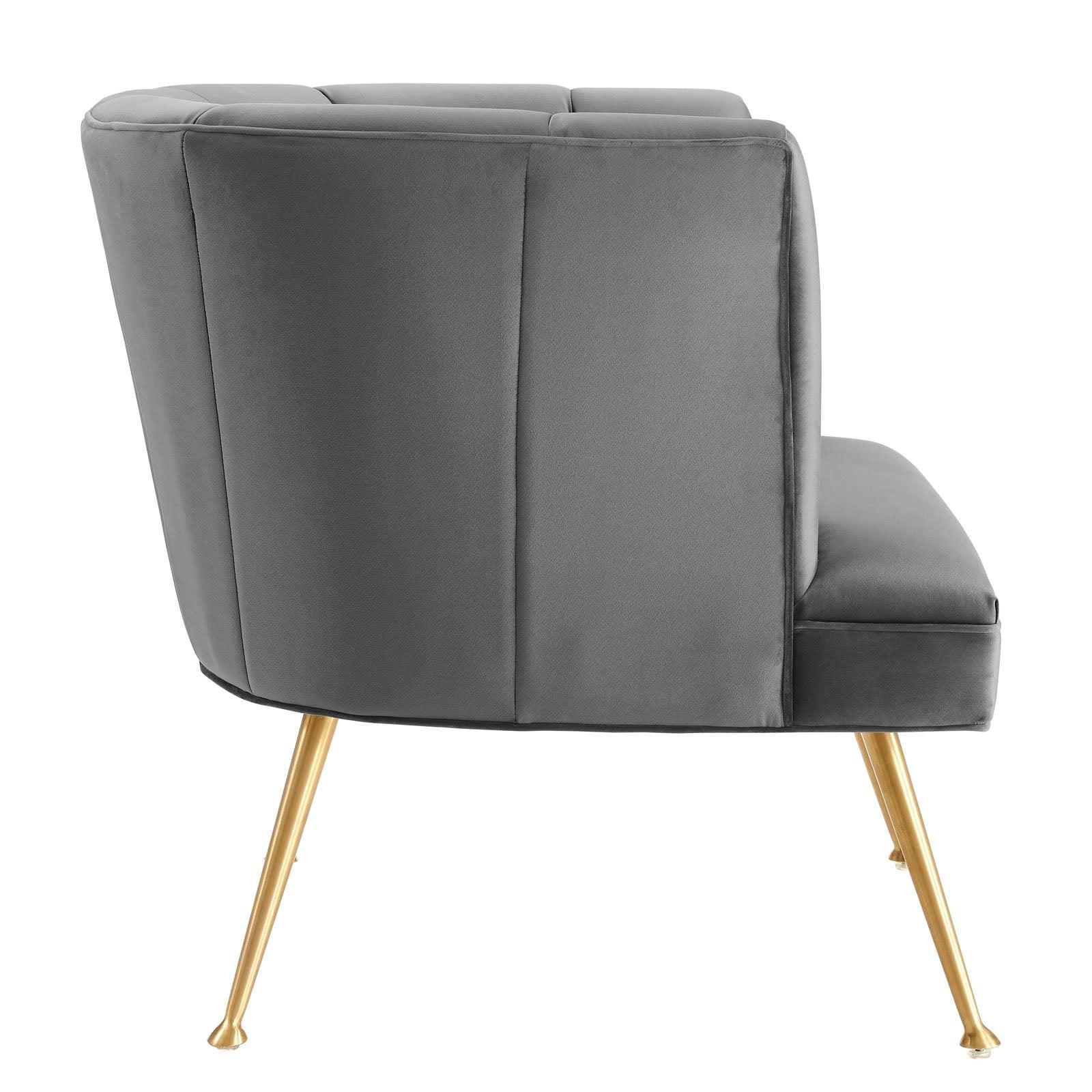 Modway Veronica Channel Tufted Performance Velvet Armchair FredCo