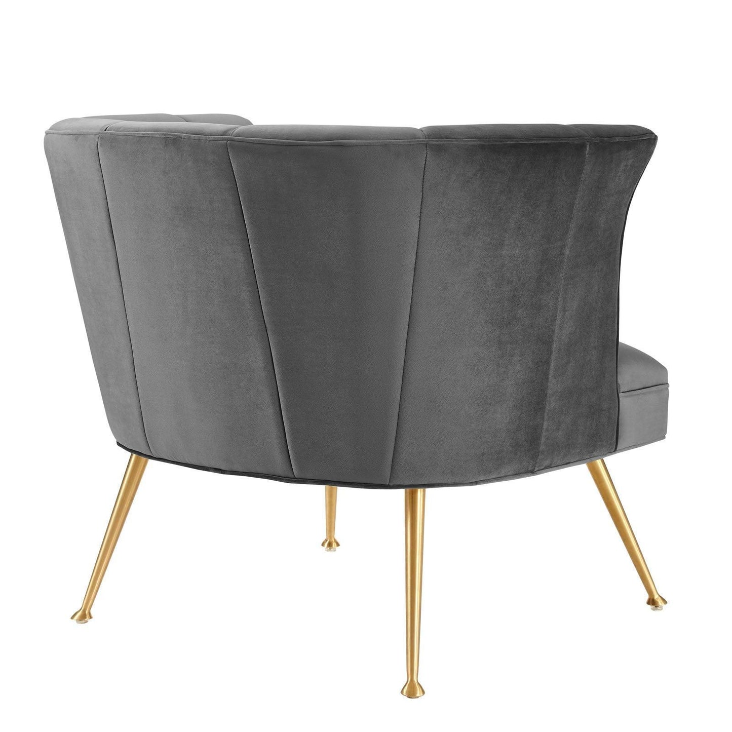 Modway Veronica Channel Tufted Performance Velvet Armchair FredCo