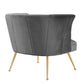 Modway Veronica Channel Tufted Performance Velvet Armchair FredCo