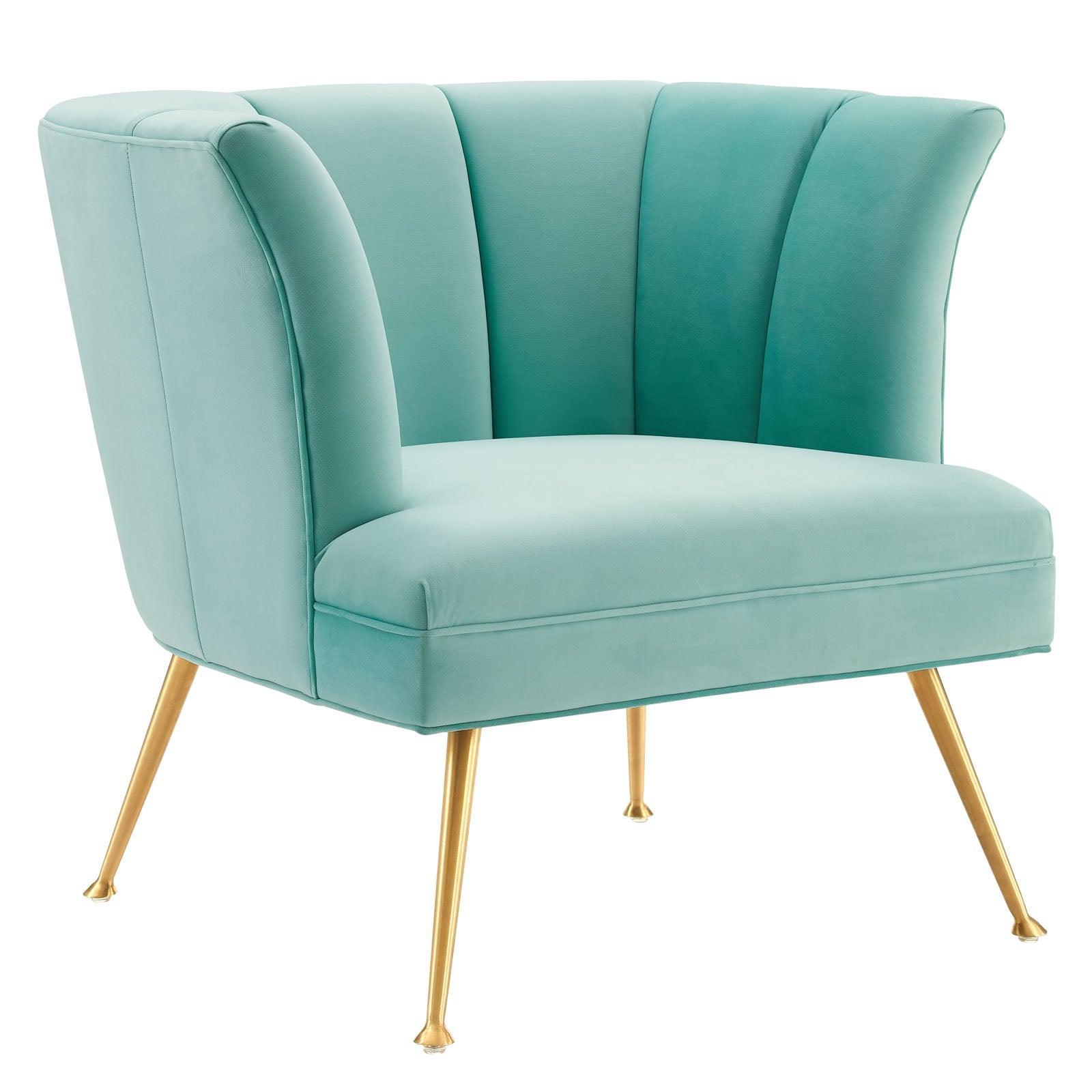 Modway Veronica Channel Tufted Performance Velvet Armchair FredCo