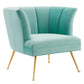 Modway Veronica Channel Tufted Performance Velvet Armchair FredCo